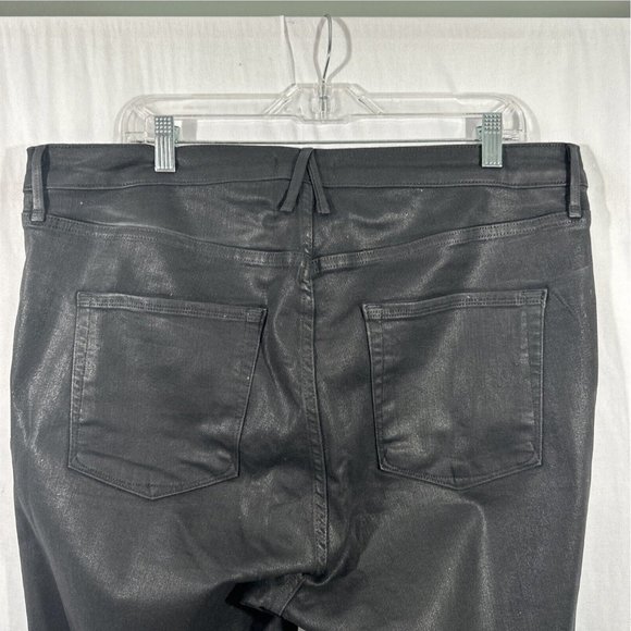 NWD $170 GOOD AMERICAN [ 18 ] Good Legs Coated Skinny‎ Jeans in Black - Picture 10 of 16